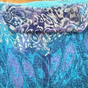 Cejon Vibrant Blue and Purple Italian Scarf